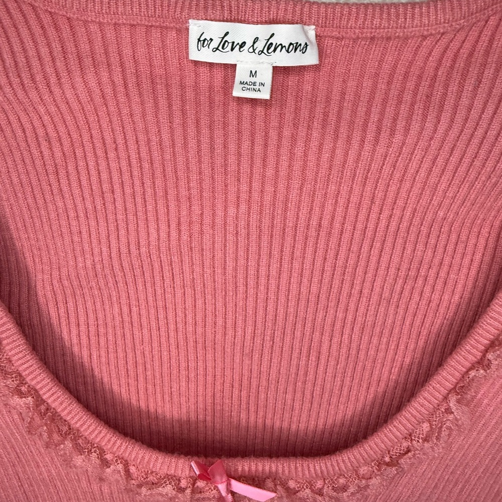 for Love & Lemons Calla Knit Top size M - Picture 3 of 5